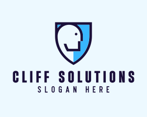 Human Face Shield logo design