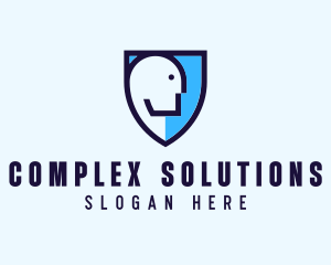 Human Face Shield logo design