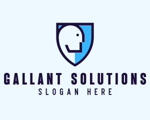 Human Face Shield logo design