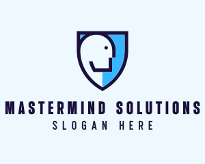 Human Face Shield logo design