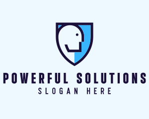 Human Face Shield logo design