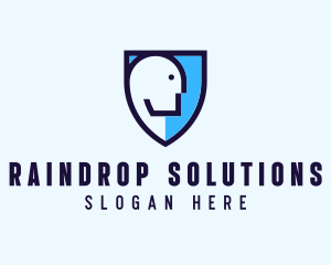 Human Face Shield logo design