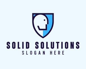 Human Face Shield logo design