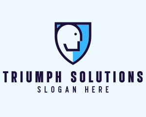 Human Face Shield logo design