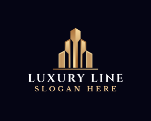 Luxury Real Estate Skyscraper logo design