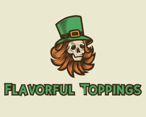 Irish Leprechaun Skull logo design