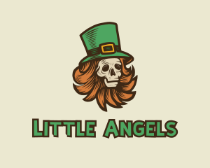 Irish Leprechaun Skull logo