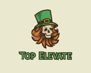 Irish Leprechaun Skull logo design