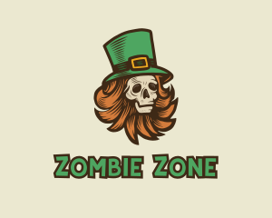 Irish Leprechaun Skull logo design