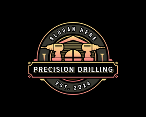 Handyman Drill Construction logo design