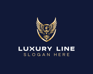 Luxury Shield Eagle logo design