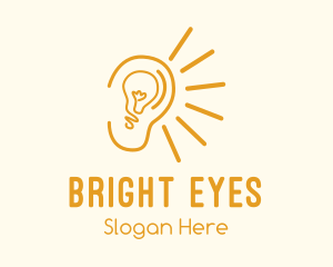 Bright Light Bulb Ear logo design