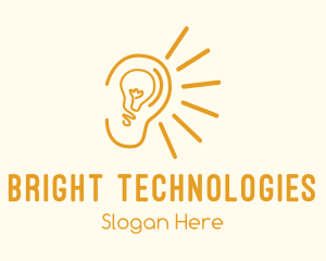 Bright Light Bulb Ear logo