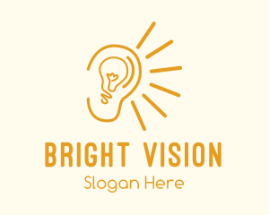 Bright Light Bulb Ear logo design