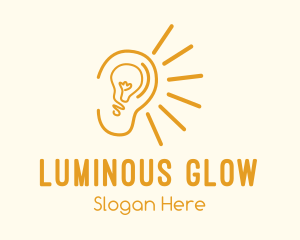 Bright Light Bulb Ear logo design