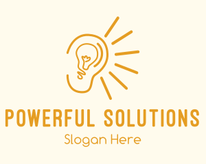 Bright Light Bulb Ear logo design