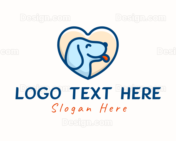 Dog Happy Heart Logo