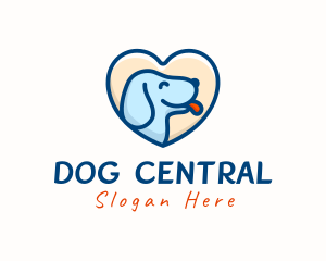 Dog Happy Heart logo design