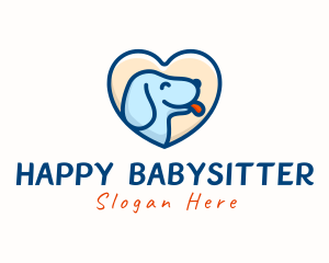 Dog Happy Heart logo design