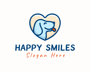 Dog Happy Heart logo design