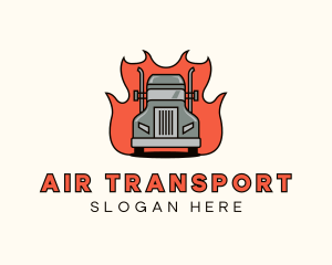 Blazing Freight Truck logo design