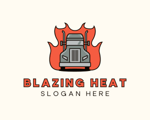 Blazing Freight Truck logo design