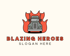 Blazing Freight Truck logo design