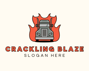 Blazing Freight Truck logo design