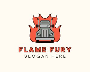 Blazing Freight Truck logo design