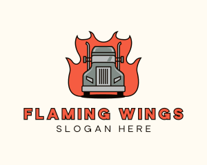 Blazing Freight Truck logo design