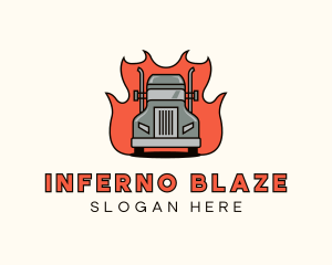 Blazing Freight Truck logo design