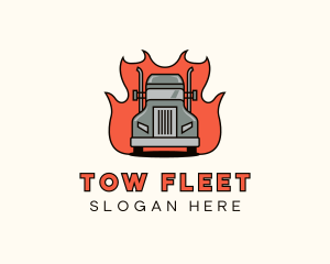 Blazing Freight Truck logo design