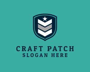 Military Rank Shield logo design