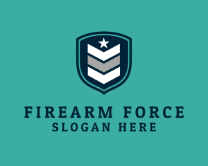 Military Rank Shield logo design