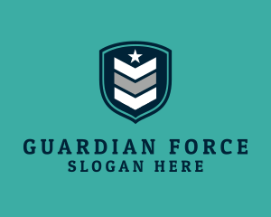 Military Rank Shield logo design