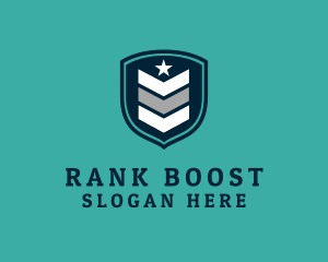 Military Rank Shield logo design