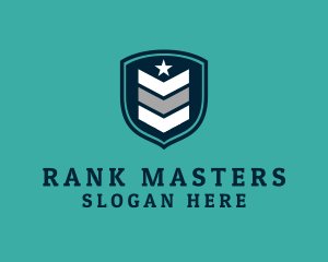 Military Rank Shield logo design