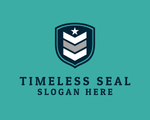 Military Rank Shield logo design