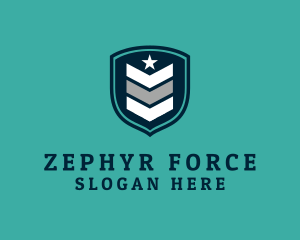 Military Rank Shield logo design