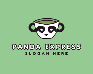 Panda Matcha Cup logo design