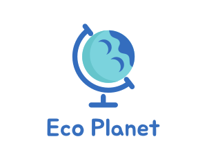 Blue Globe Planet logo design