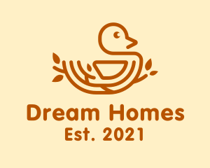 Brown Nest Bird  logo