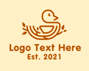 Brown Nest Bird  logo