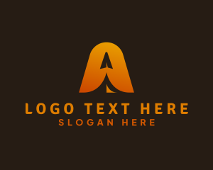 Paper Airplane Letter A logo