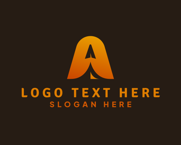 Paper Airplane Letter A logo