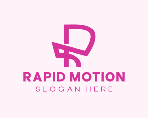 Pink Letter R logo design