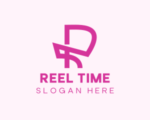 Pink Letter R logo design