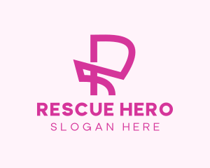 Pink Letter R logo design