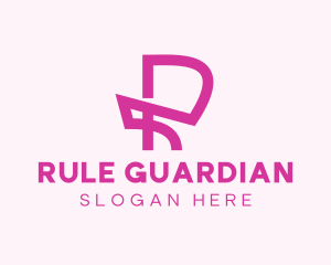 Pink Letter R logo design