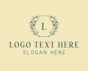 Organic Floral Wreath logo